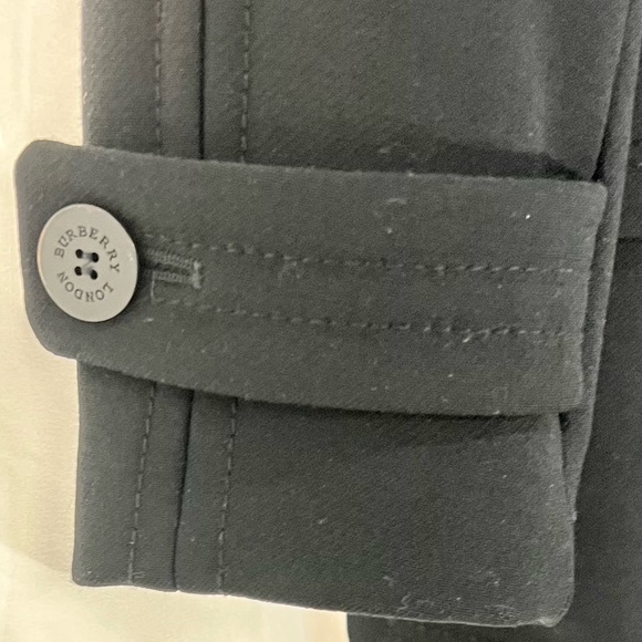 Burberry London Wool Peacoat 8 Winter Coat Jacket Black - Picture 11 of 13